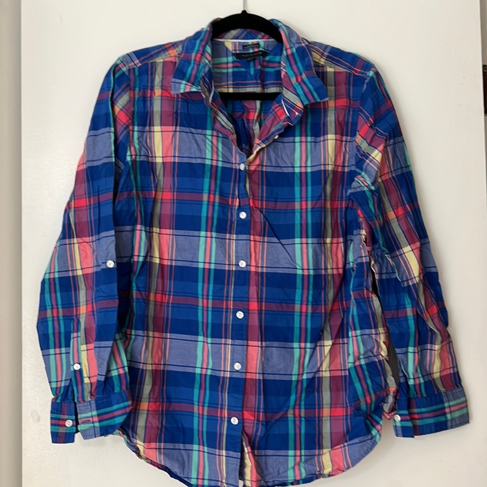 Tommy Hilfiger relaxed, fit plaid button down shirt